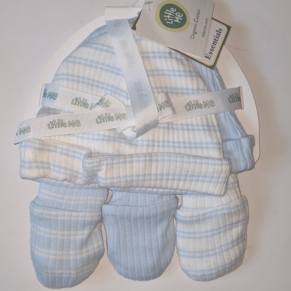 Little Me Baby Boys Cuddle Hat & Mitt Set of 6